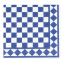 Tavola Checkerboard Biodegradable Napkins, Pack of 25 - Navy Blue