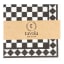 Tavola Checkerboard Biodegradable Napkins, Pack of 25 - Black