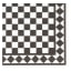 Tavola Checkerboard Biodegradable Napkins, Pack of 25 - Black