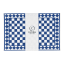Tavola Checkerboard Placemats, Set of 6 - Navy Blue