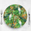 Skoert Bird Disposable Placemats, Pack of 25 on the table with cutlery