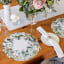Skoert Eucalyptus Disposable Placemats, Pack of 25 on the table with cutlery