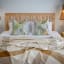 Aranda Leather & Bone Geometry Protea Throw, 200cm x 240cm on the bed