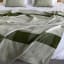 Aranda Hunter & Olive Geometry Protea Throw, 200cm x 240cm on a bed
