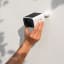 Eufy S220 Solar-Powered Battery Security Camera on a wall