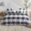 Linen House Carbon Alec Duvet Cover Set - Queen