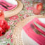 India Ink Honey Bunch Green Tablecloth  close up