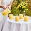 Le Creuset Chamomile Coffee Press, 1L on the table with mugs