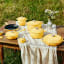 Le Creuset Chamomile Signature 3.5 Litre Shallow Casserole, 30cm on the table