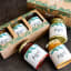 Razia's Pickle Sauce Trio Gift Set on the table
