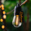 Litehouse Traditional Solar LED Festoon Outdoor Bulb String Lights, 10m lit outdoor