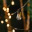 Litehouse Traditional Solar LED Festoon Outdoor Bulb String Lights, 10m lit outdoor