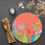 Simply Placemats Coral Paper Place Mat, Pack of 24 on the table