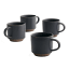 Salisbury & Co Terra Mug, Set of 4 - Charcoal
