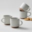 Salisbury & Co Terra Mug, Set of 4 - Grey with biscuits
