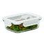 Kitchen Pro VersaLock Rectangular Glass Container - 640ml detail with green salad