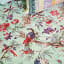 India Ink Aqua Bird of Paradise Kantha Stitched Throw - Double