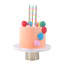 PME Rainbow Stripe Candles, Pack of 6 detail on a cake