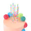 PME Rainbow Stripe Candles, Pack of 6 detail on a cake
