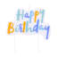 PME Multicolour Happy Birthday Candle - Blue