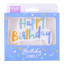PME Multicolour Happy Birthday Candle - Blue packaging