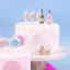 PME Prosecco Candles, Set of 5 on a cake