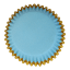 PME Foil Lined Cupcake Cases, Pack of 30 - Blue with Gold Foil Trim angle