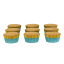 PME Foil Lined Cupcake Cases, Pack of 30 - Blue with Gold Foil Trim detail of cupcakes