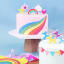 PME Rainbow Candles, Set of 5 on a cake