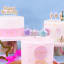 PME Happy Birthday Candle - Gold on a cake