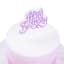 PME Happy Birthday Sparkly Candle - Pink detail on a cake