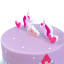 PME Candles, Set of 4 - Princess detail on a cake