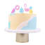 PME Candles, Set of 4 - Tropical detail on a cake
