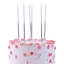 PME Glitter Candles, Pack of 16 - Silver detail on a cake