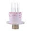 PME Glitter Candles, Pack of 16 - Silver detail on a cake