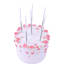 PME Glitter Candles, Pack of 16 - Silver detail on a cake