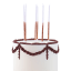 PME Glitter Candles, Pack of 16 - Rose Gold detail on a cake