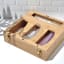 Trendz Of Today Bamboo Holder for Sandwich/Zip Lock Bags on the table