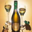 Terre Paisible Vivre Methode Cap Classique Blanc de Blanc 2019 with glasses of champagne
