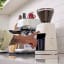 Baratza Encore ESP Electric Coffee Grinder - White on the kitchen counter