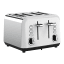 Swan Townhouse Stainless Steel 4-Slice Toaster, 1850W - Pearl White