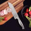 Tramontina Stainless Steel Santoku Knife, 19cm on the table