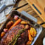 Ooni Roasting Pan - Large with food on the table