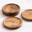 Salisbury & Co Grove Wooden Coasters, Set of 4 detail on the kitchen counter