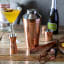 KitchenCraft BarCraft Copper Finish Cocktail Making Set, 7-Piece with a cocktail glass