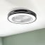 Alva Air Black Ceiling Fan with Remote, 50cm mounted on the ceiling