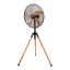 Alva Air Tripod Fan with Wood Finish, 40cm