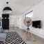 Alva Air Tripod Fan with Wood Finish, 40cm in the living room