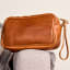 Leather shaving bag