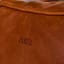 Leather shaving bag close up